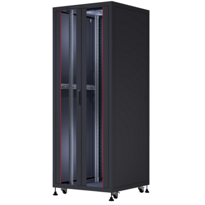 NET FORMRACK 36U Cosmoline 800x800 19" szabadon álló rack szekrény - RAL9005 fekete