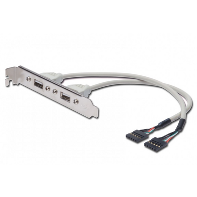 Assmann USB Slot Bracket cable, 2x type A-2x5pin IDC