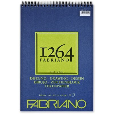 Fabriano 1264 Drawing 180g A3 50lapos spirálkötött rajztömb