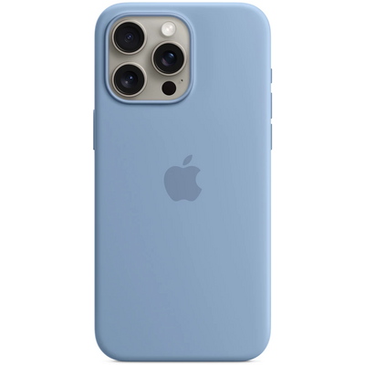 Apple iPhone 15 Pro Max Silicone Case with MagSafe Winter Blue