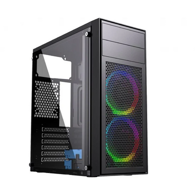 Gembird Fornax M100RGB Tempered Glass Black