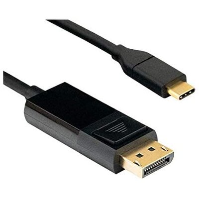 BLACKBIRD Kábel USB Type-C male to Displayport male (DP ALT MODE) 4k 60Hz 2m, Fekete