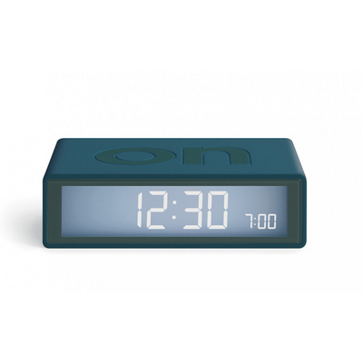 Lexon Flip+ Travel LCD Alarm Clock Duck Blue