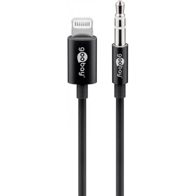 Goobay Apple Lightning audio csatlakozókábel (3,5 mm), 1 m, fekete