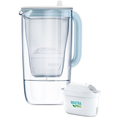 Brita 1050452 2,5l világoskék üveg vízszűrő kancsó + 3db Maxtra Pro szűrő