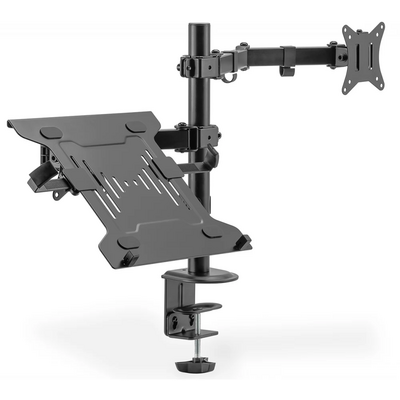 Digitus DA-90436 Universal monitor mount with notebook holder 32" Black