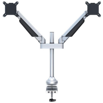 MULTIBRACKETS 2 karos asztali konzol, M VESA Gas Lift Arm Dual Silver (15-32", max.VESA: 100x100 mm, 10 kg)