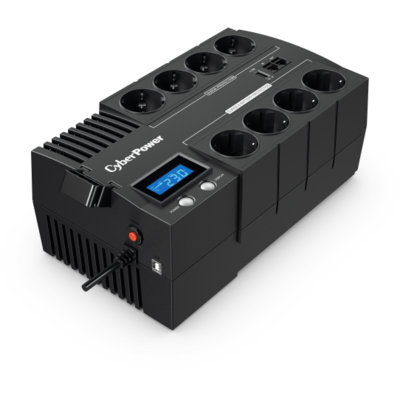 CYBERPOWER UPS BR700ELCD (8 aljzat) 700VA 420W, 230V szünetmentes elosztósor + USB LINE-INTERAKTÍV