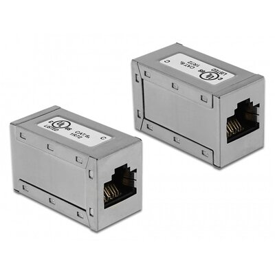 DELOCK Átalakító RJ45 jack > RJ45 jack Cat.6A STP