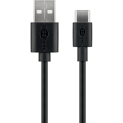 Goobay USB 2.0 kábel (USB-C™ - USB A), fekete 3m