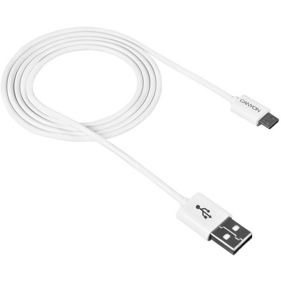 Canyon USB 2.0 A -> USB 2.0 micro B M/M adatkábel 1m fehér