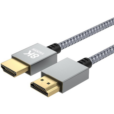 AVAX AV900 PRIME HDMI 2.1 8K/60Hz ultra vékony cink ötvözetű sodorszálas kábel, asztroszürke