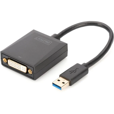 Digitus USB3.0 to DVI-I (Dual Link) Adapter Black