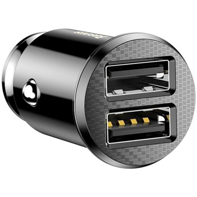 Baseus Grain 3,1A dual USB fekete autós töltő