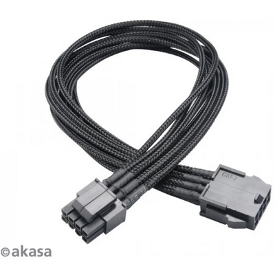 Akasa 8pin ATX hosszíbító kábel anya-apa tápkábel - 30cm - AK-CBPW08-40BK