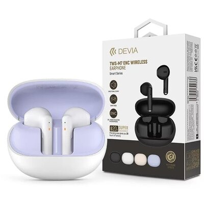 Devia ST399343 TWS-M7 ENC True Wireless Bluetooth fehér fülhallgató