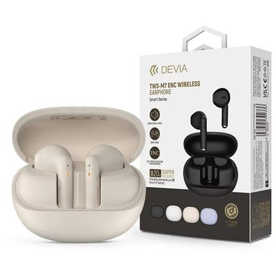 Devia ST399350 TWS-M7 ENC True Wireless Bluetooth bézs fülhallgató