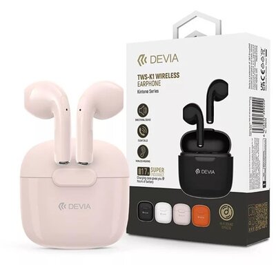 Devia ST399244 TWS-K1 True Wireless Bluetooth rózsaszín fülhallgató