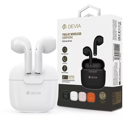 Devia ST399237 TWS-K1 True Wireless Bluetooth fehér fülhallgató