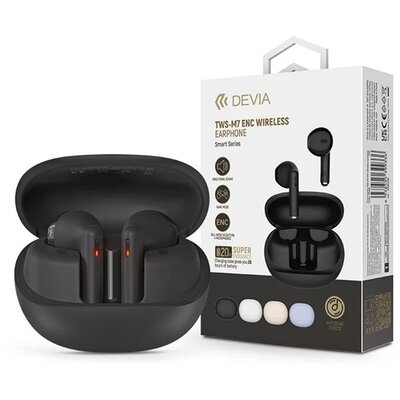 Devia ST399336 TWS-M7 ENC True Wireless Bluetooth fekete fülhallgató