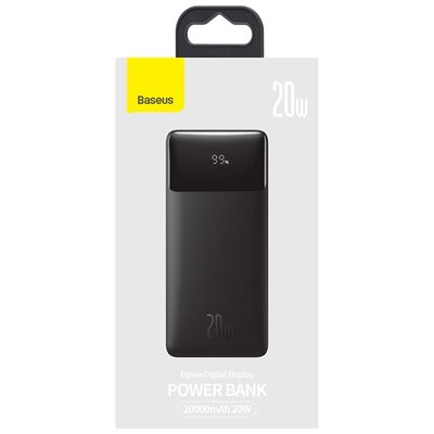 Baseus Bipow PPBD050402 30.000 mAh, 20W, fehér ( Micro-USB kábel, 25cm) kijelzős power bank