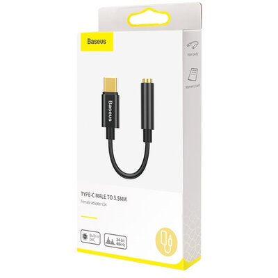 Baseus CATL54-01 USB-C - 3,5 mm jack fekete adapte