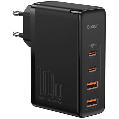 Baseus CCGAN2P-L01 GaN2 Pro 100W 2xUSB/2xUSB C fekete töltő