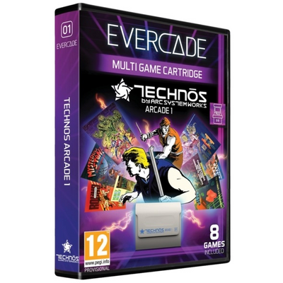 Evercade #30 Technos Arcade 1 8in1 Retro Multi Game játékszoftver csomag