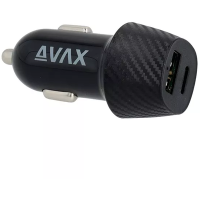 AVAX CC680B CARLY+ 140W USB A+Type C fekete autós töltő