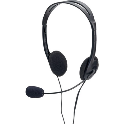 Ednet Stereo PC Headset with volume control Black
