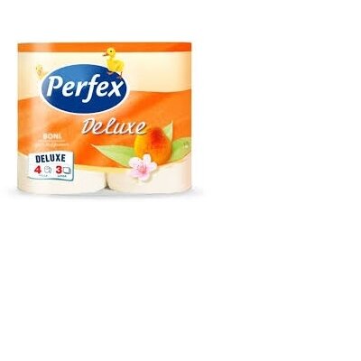 Boni Perfex DeLuxe 3 rétegű barackos 150 lap 4tekercs/csomag toalettpapír