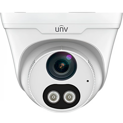 Uniview Easystar 2MP Colorhunter turret dómkamera, 2.8mm fix objektívvel, mikrofonnal és hangszóróval