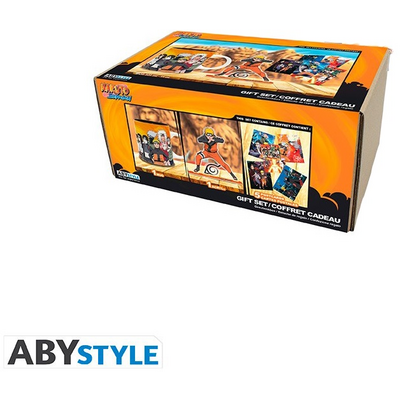 Naruto Shippuden "Naruto" 320ml bögre + akril figura + képeslapok csomag