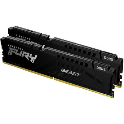 KINGSTON FURY Memória DDR5 64GB 6000MHz CL30 DIMM (Kit of 2) Beast Black EXPO