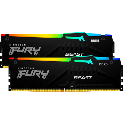 KINGSTON FURY Memória DDR5 32GB 6400MHz CL32 DIMM (Kit of 2) Beast RGB XMP