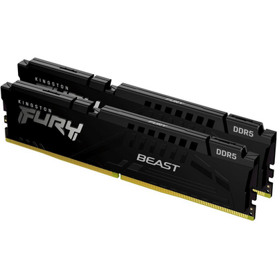 KINGSTON FURY Memória DDR5 16GB 6000MHz CL30 DIMM (Kit of 2) Beast Black XMP