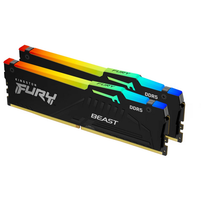 KINGSTON FURY Memória DDR5 16GB 6000MHz CL30 DIMM (Kit of 2) Beast RGB EXPO