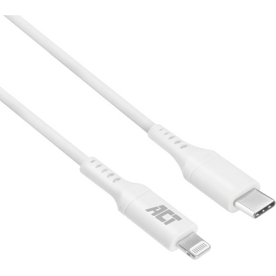 ACT AC3014 USB-C to Lightning charging/data cable 1m White