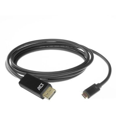 ACT AC7325 USB-C to DisplayPort adapter cable 2m Black