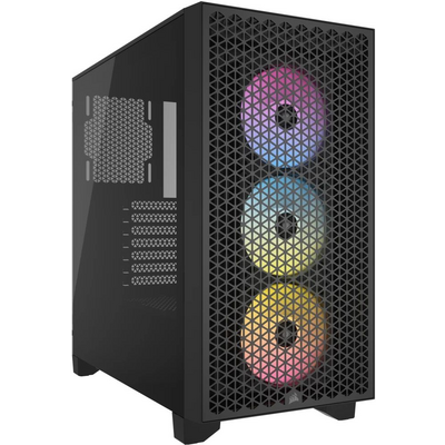 CORSAIR 3000D RGB számítógépház, fekete