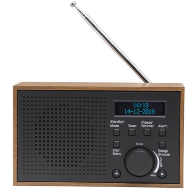 ENT Denver DAB-46DGR - DAB+ rádió beépített FM rádióval - Sötétszürke