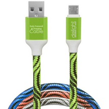 Delight Android adatkábel szilikon bevonat 2m (vegyes szín)