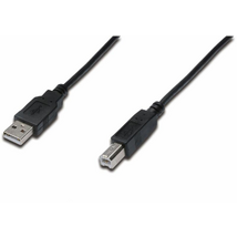 Assmann USB 2.0 connection cable, type A - B 0,5m Black