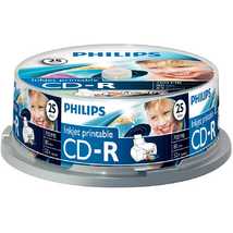 Philips CD-R 80 52x 25db/henger nyomtatható (25-ös címke)