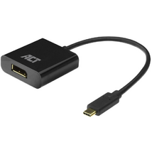 ACT AC7320 USB-C to DisplayPort female adapter 4K Black ACT AC7320 USB-C to DisplayPort female adapter 4K Black