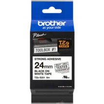 Brother TZE-S251 laminált P-touch szalag (24mm) Black on White - 8m