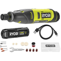 SZE Ryobi USB Lithium 4 V Nagyyfordulatszámú gép (1x 2,0Ah, 15 tartozékkal) - RRT4-120GA15