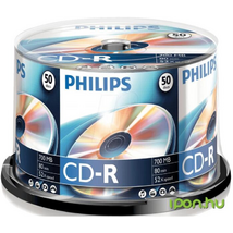 Philips CD-R 80CB 52x 50db/henger (50-es címke)