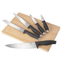 Berlinger Haus BH/2961 bambusz vágódeszkával, matt antracit 6 részes késkészlet