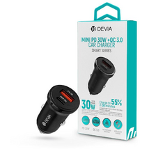 Devia ST385360 Smart Mini PD 30W+QC 3.0 USB+Type-C szivargyújtó töltő adapater